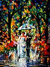 The Wedding of Psyche Paintings - WEDDING UNDER THE RAIN by Leonid Afremov